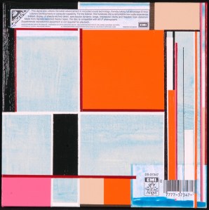 LP No. 8. Randell Neudorf (c) 2005 Acrylic Paint & Collage on Canvas 12x12in.
