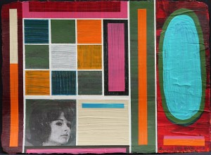 "Time Portal" Randell Neudorf (c) 2006 Acrylic Paint & Collage on Paper 6x8in.