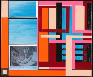 High Speed Randell Neudorf (c) 2005 Acrylic Paint & Collage on Canvas 24x20in.